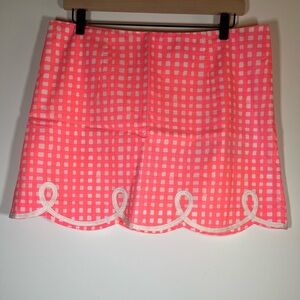 Lilly Pulitzer Pink and White Mini Skirt